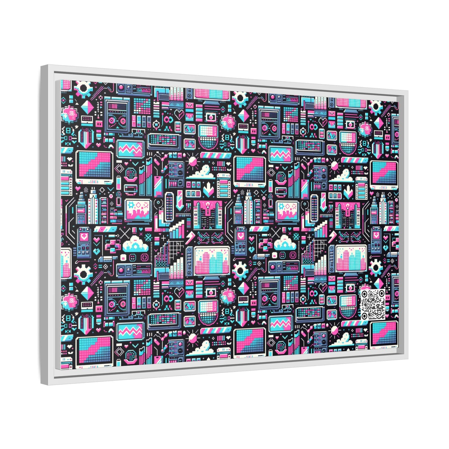 Digital Rebellion Youthful Streetwear with a Rebellious Digital Twist Matte Canvas, Framed (multi-color) - 8404 Design-71 A