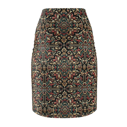 Streetwear Renaissance Artistic Clash of Old and New Women's Pencil Skirt - 8404 Design-46