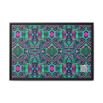 Digital Glitch Vibes Tech-Inspired Streetwear Matte Canvas, Framed (multi-Color) - 8404 Design-71 A