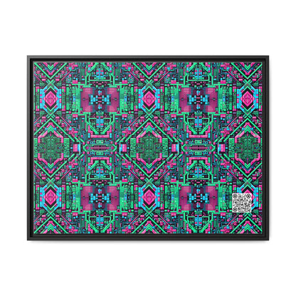 Digital Glitch Vibes Tech-Inspired Streetwear Matte Canvas, Framed (multi-Color) - 8404 Design-71 A