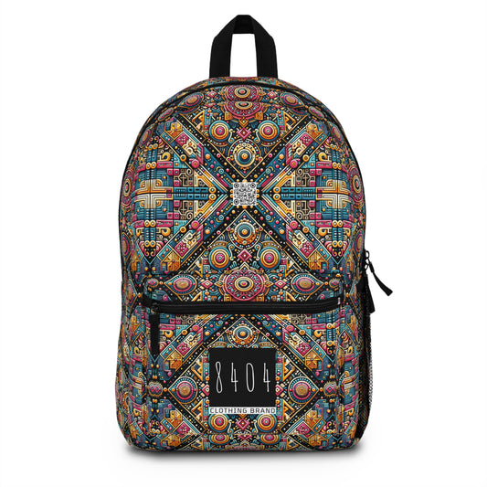 Cultural Fusion Tech Blend of Cultural Heritage With Tech-Inspired Elements Backpack - 8404 Design-58