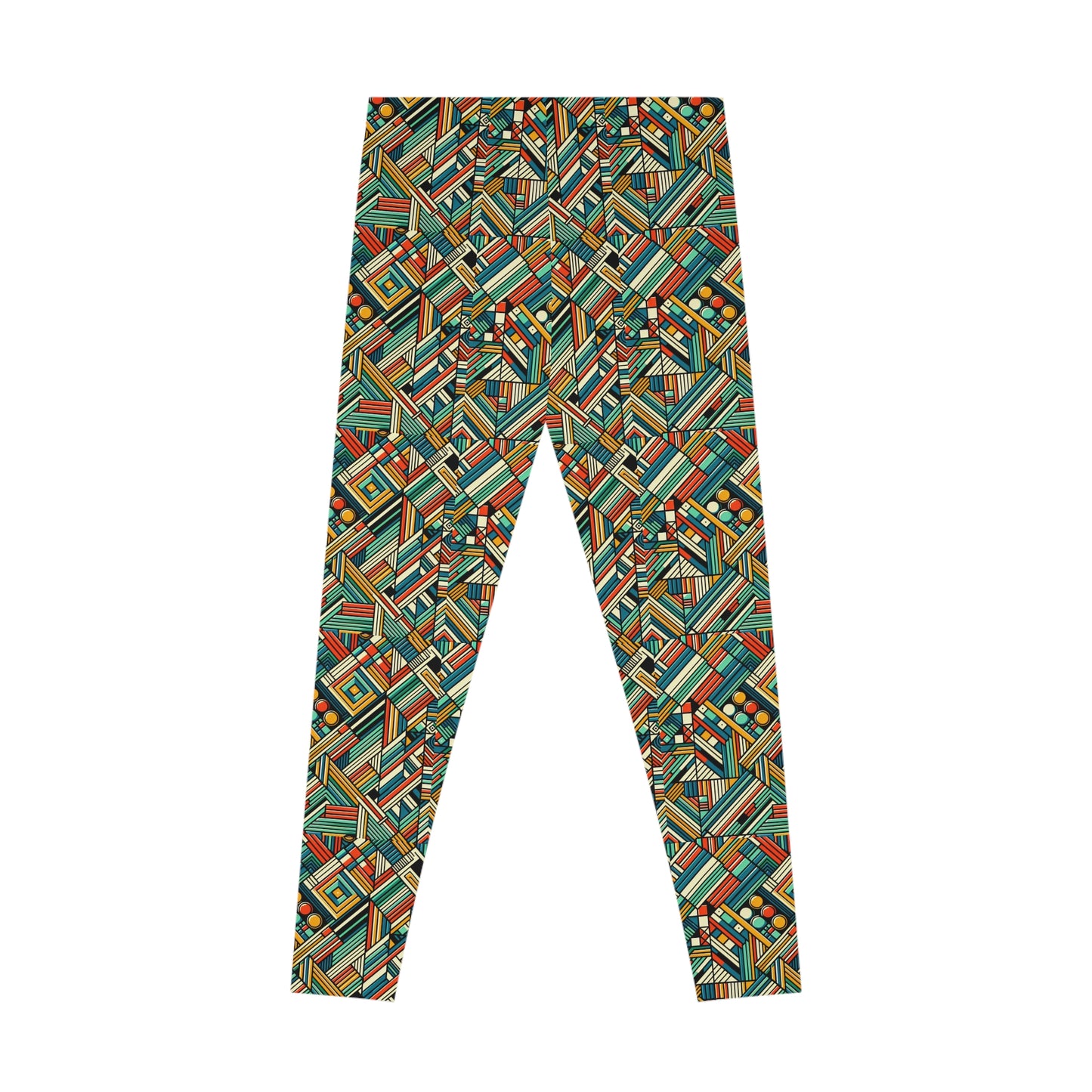 Abstract Graphic Art Modern Artistic Expression Stretch Leggings - 8404 Design-67