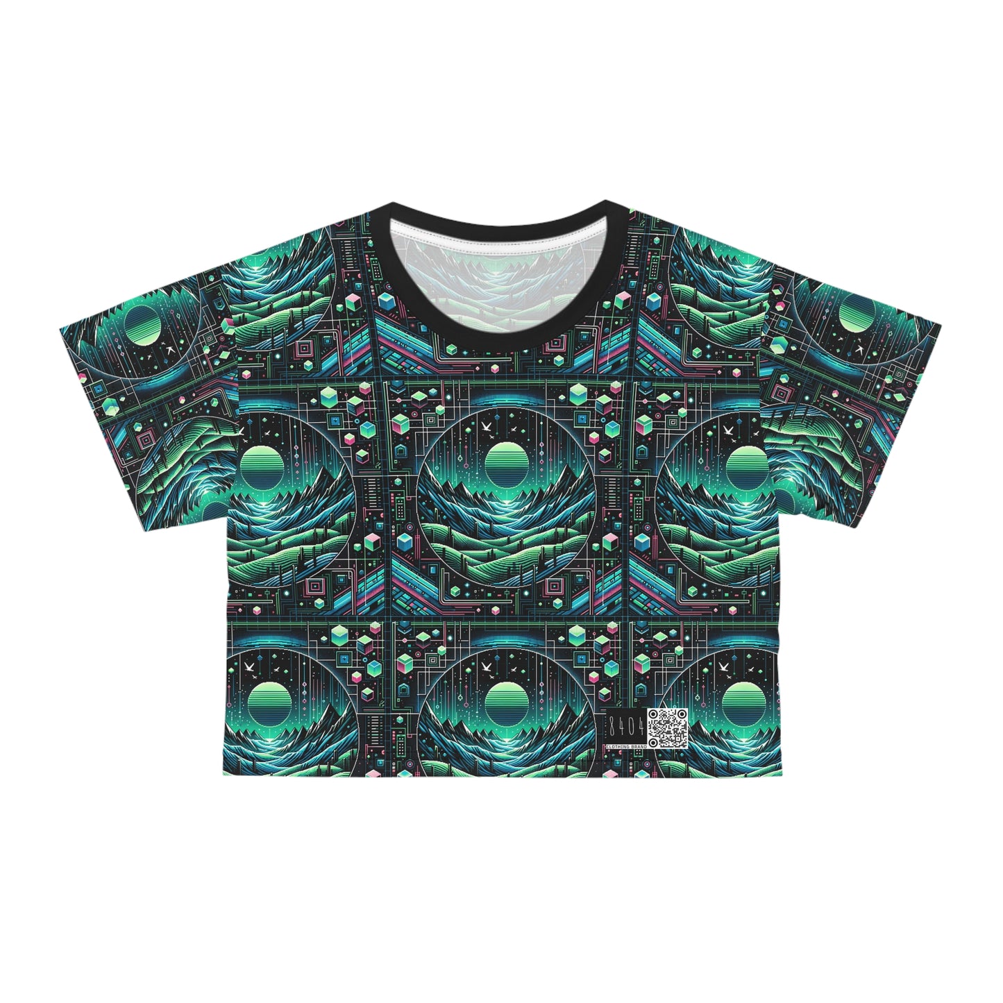 Digital Adventure Graphics Digital Explorer Crop Tee - 8404 Design-59