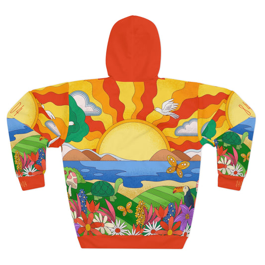 8404's Unisex Adult "a Trip to the Sunset in Red" Fashion Pullover Hoodie
