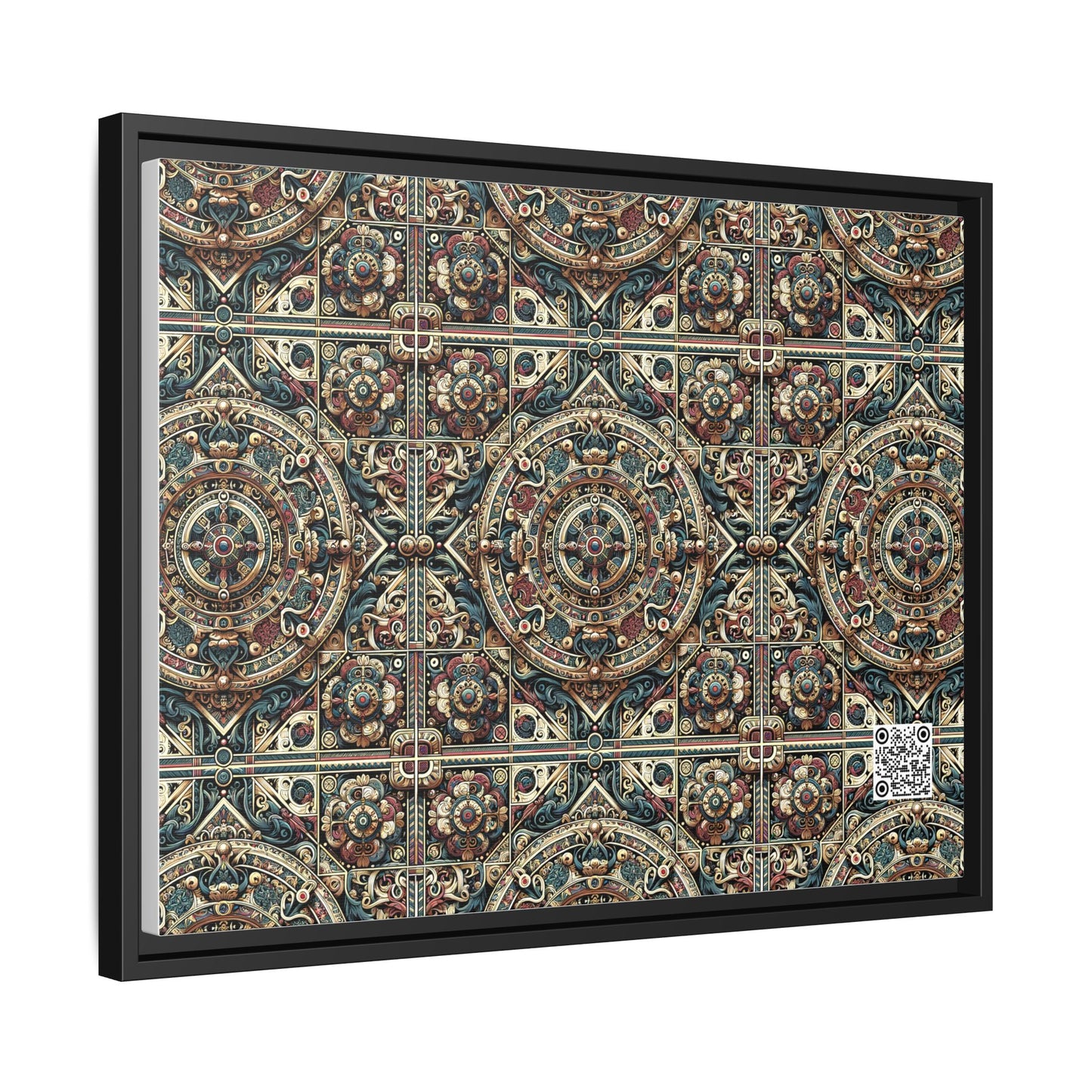 Urban Renaissance Historical Fusion With Street Edge Matte Canvas, Framed (multi-Color) - 8404 Design-57 A