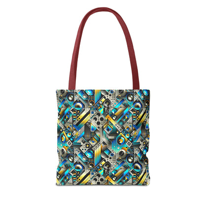 Tech Art Fusion Tech-Forward Streetwear Tote Bag - 8404 Design-50