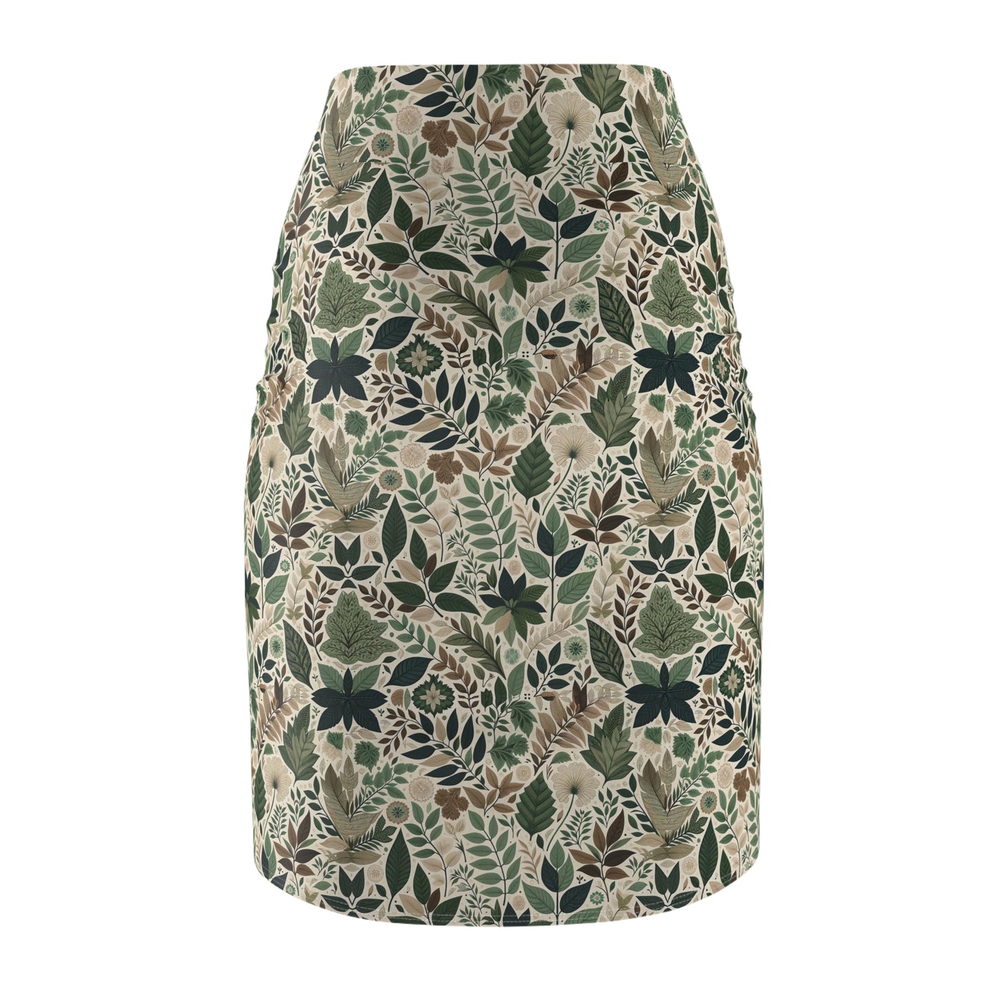 Streetwear Sustainability Environmentally Conscious Streetwear with a Natural Aesthetic Women's Pencil Skirt - 8404 Design-57