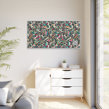 Digital Street Art Urban Street Style Matte Canvas, Framed (multi-color) - 8404 Design-74 B
