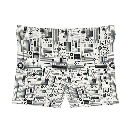Digital Minimalism Minimalist Tech Women's Shorts - 8404 Design-53