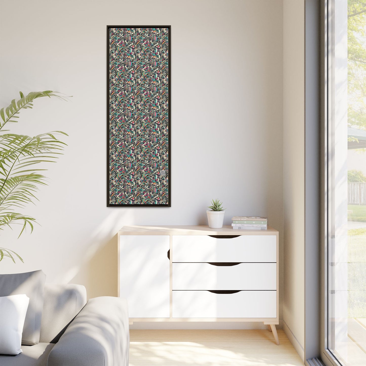 Digital Street Art Urban Street Style Matte Canvas, Framed (multi-color) - 8404 Design-74 B