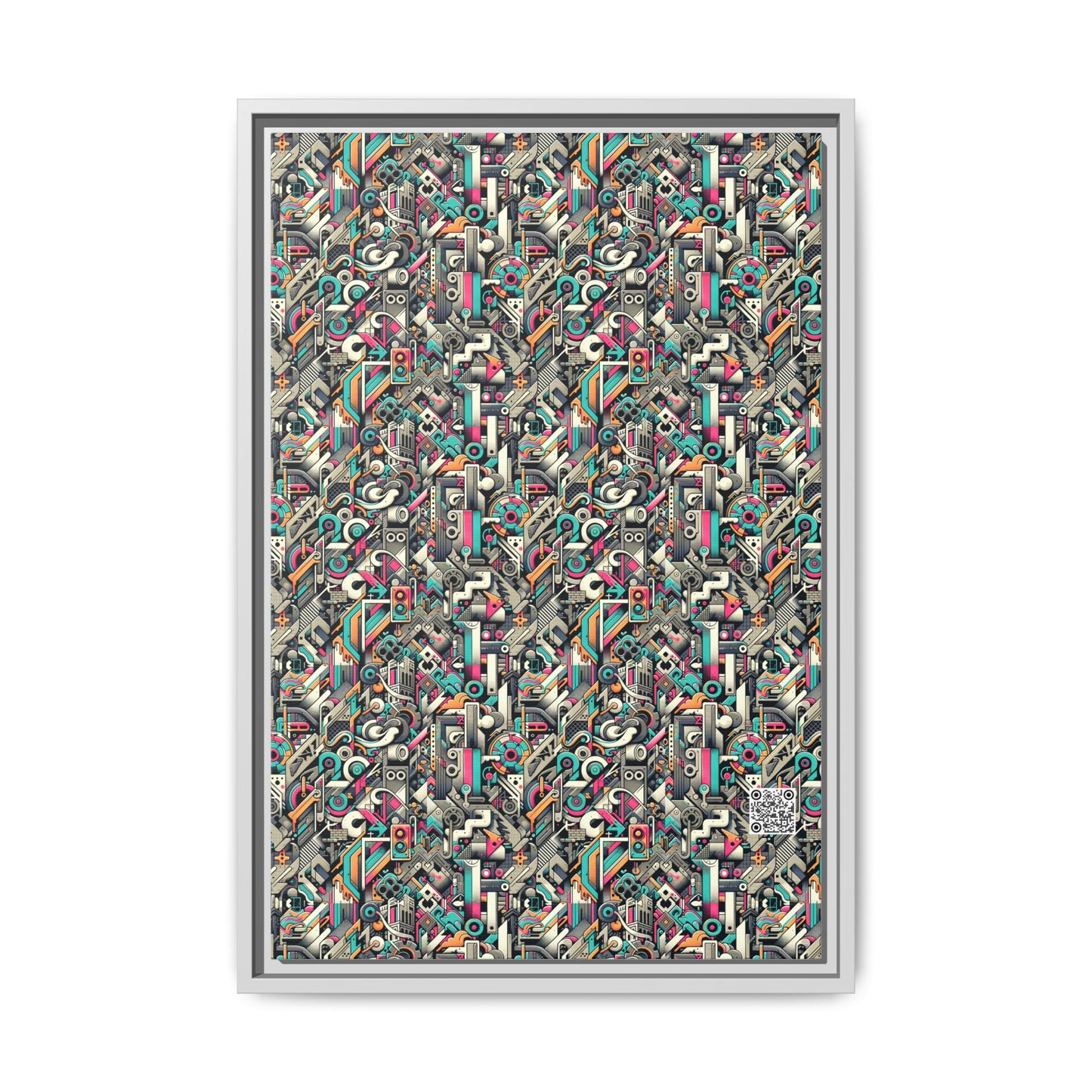 Digital Street Art Urban Street Style Matte Canvas, Framed (multi-color) - 8404 Design-74 B