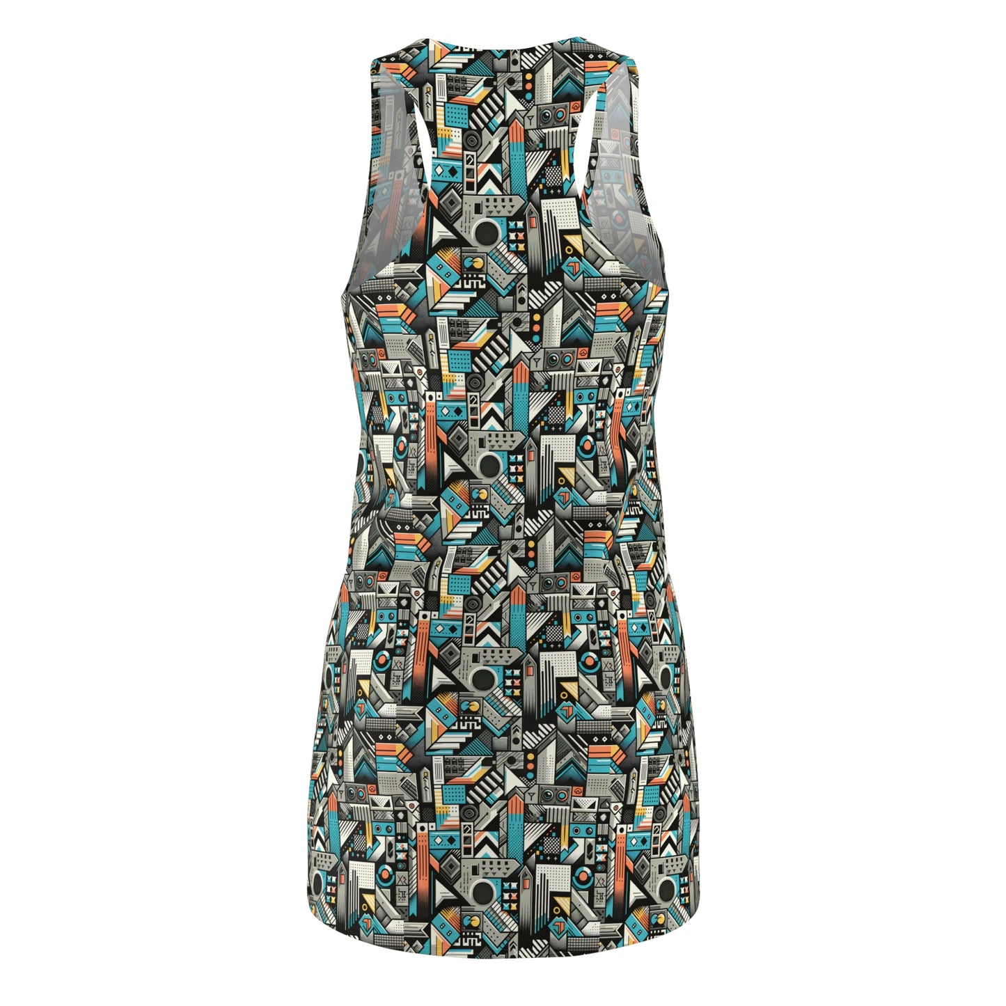 Digital Street Art Urban Street Style Women's Cut & Sew Racerback Dress - 8404 Design-81