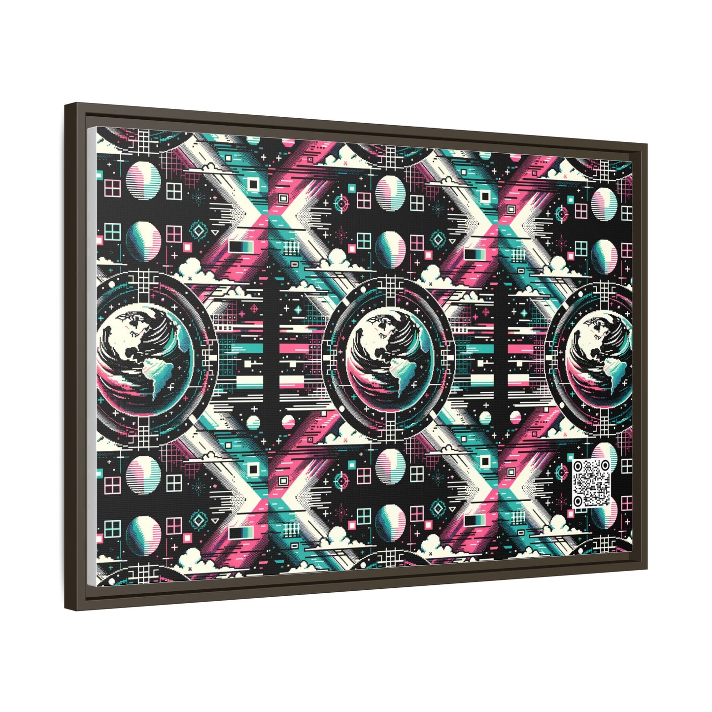 Digital Artistry Digital-native Streetwear Matte Canvas, Framed (multi-color) - 8404 Design-62 A