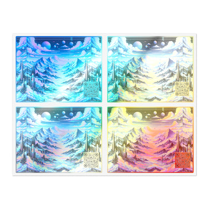 Digital Dreamscapes Digitally-Inspired Streetwear With a Dreamy, Surreal Twist Sticker Sheets - 8404 Design-69