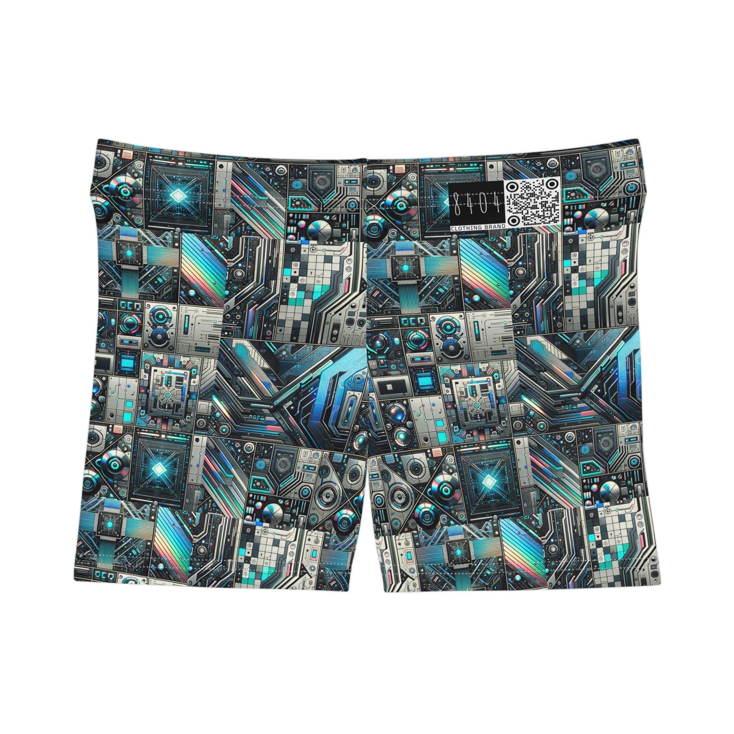 Tech-Infused Futurism Sleek Tech Edge Women's Shorts - 8404 Design-48