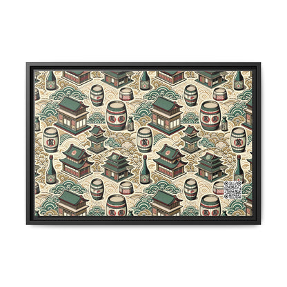 Cultural Artisanal Fusion Contemporary Cultural Elegance Matte Canvas, Framed (multi-Color) - 8404 Design-68 B