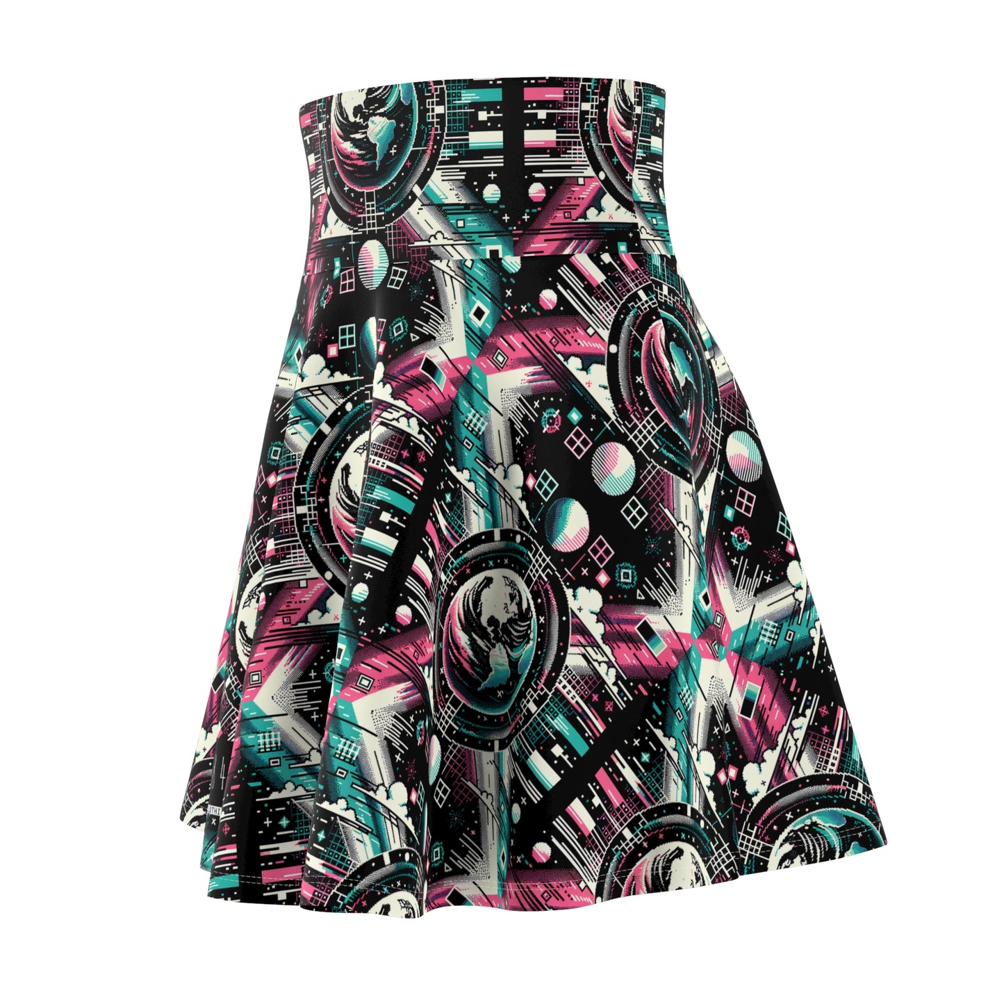 Digital Artistry Digital-native Streetwear Women's Skater Skirt - 8404 Design-62