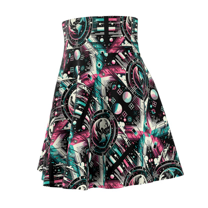 Digital Artistry Digital-native Streetwear Women's Skater Skirt - 8404 Design-62