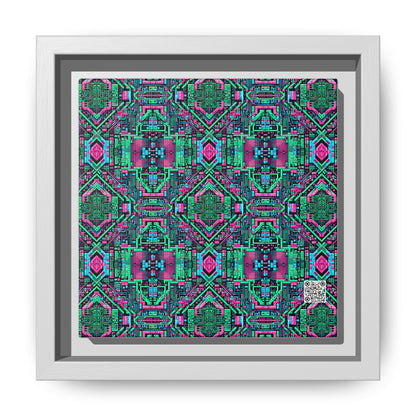 Digital Glitch Vibes Tech-Inspired Streetwear Matte Canvas, Framed (multi-Color) - 8404 Design-71 B