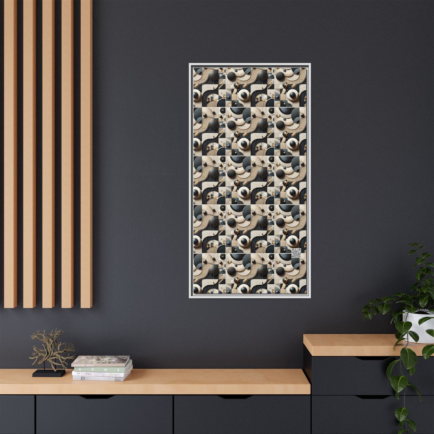 Tech-forward Luxe Streetwear Tech Luxe Fusion Matte Canvas, Framed (multi-color) - 8404 Design-71 B