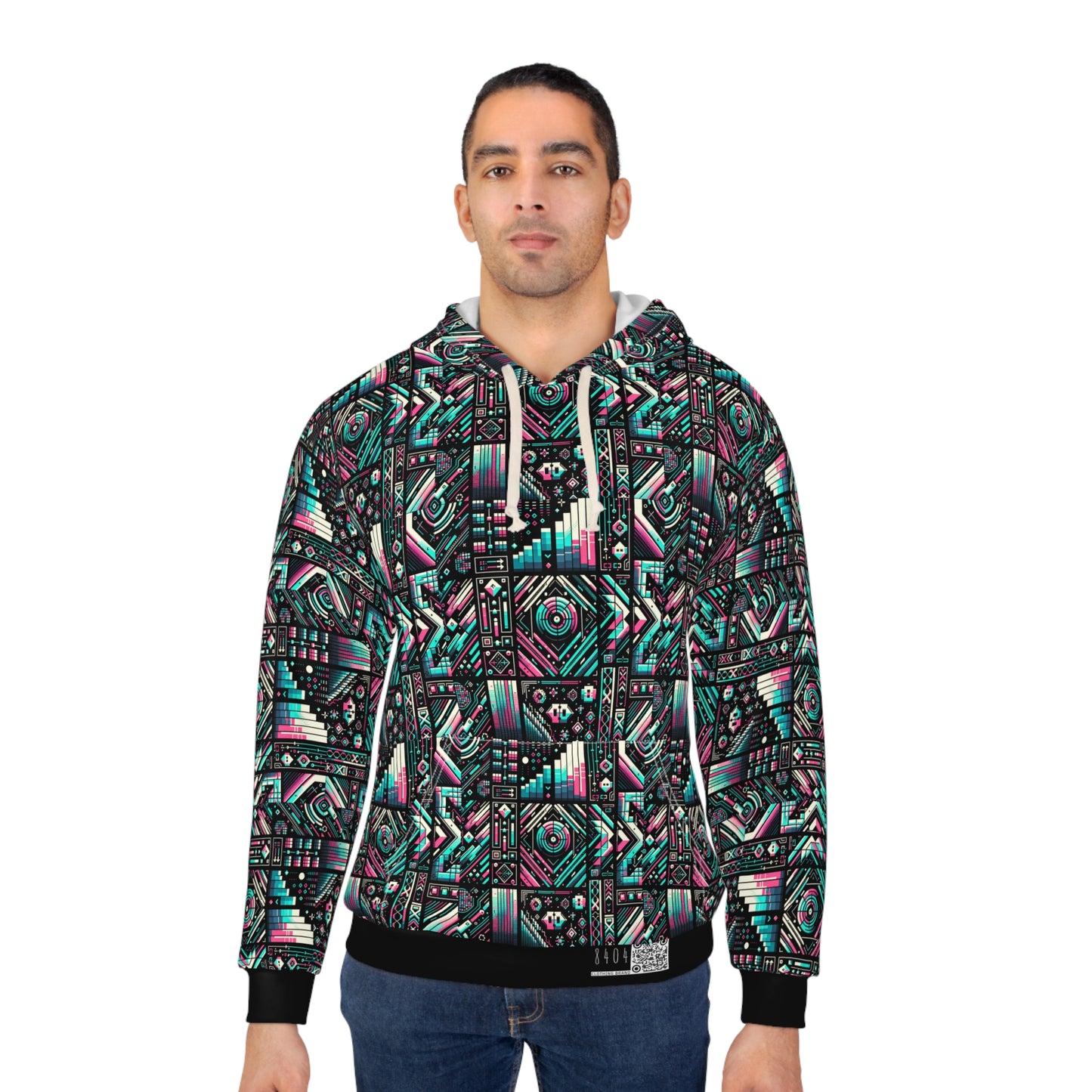 Digital Artistry Digital-native Streetwear Pullover Hoodie - 8404 Design-60