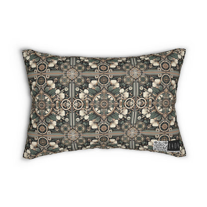 Cyber Garden Party Tech Garden Extravaganza Spun Polyester Lumbar Pillow - 8404 Design-66 B