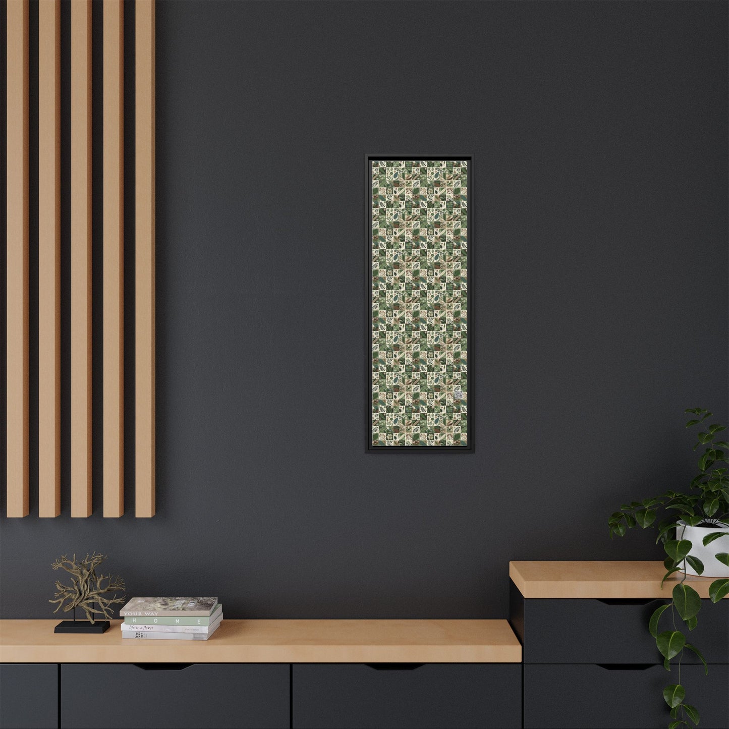 Streetwear Sustainability Environmentally Conscious Streetwear with a Natural Aesthetic Matte Canvas, Framed (multi-color) - 8404 Design-57 B