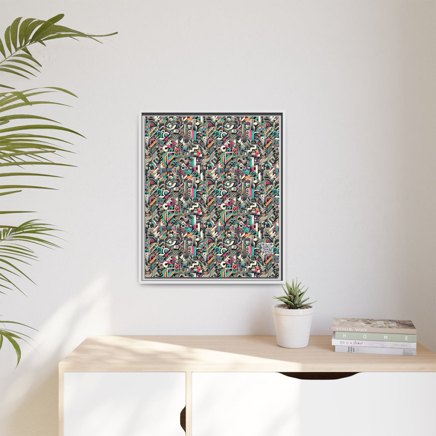 Digital Street Art Urban Street Style Matte Canvas, Framed (multi-color) - 8404 Design-74 B