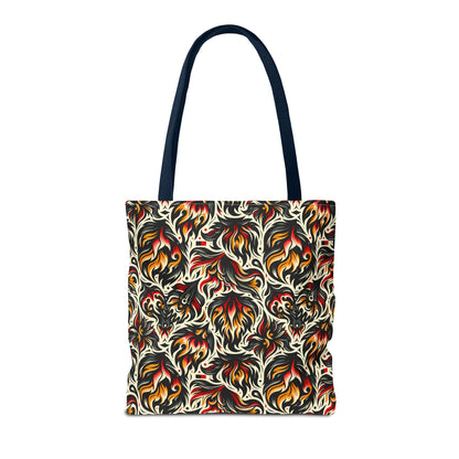 Fire & Flames Bold Streetwear Statement Tote Bag - 8404 Design-57
