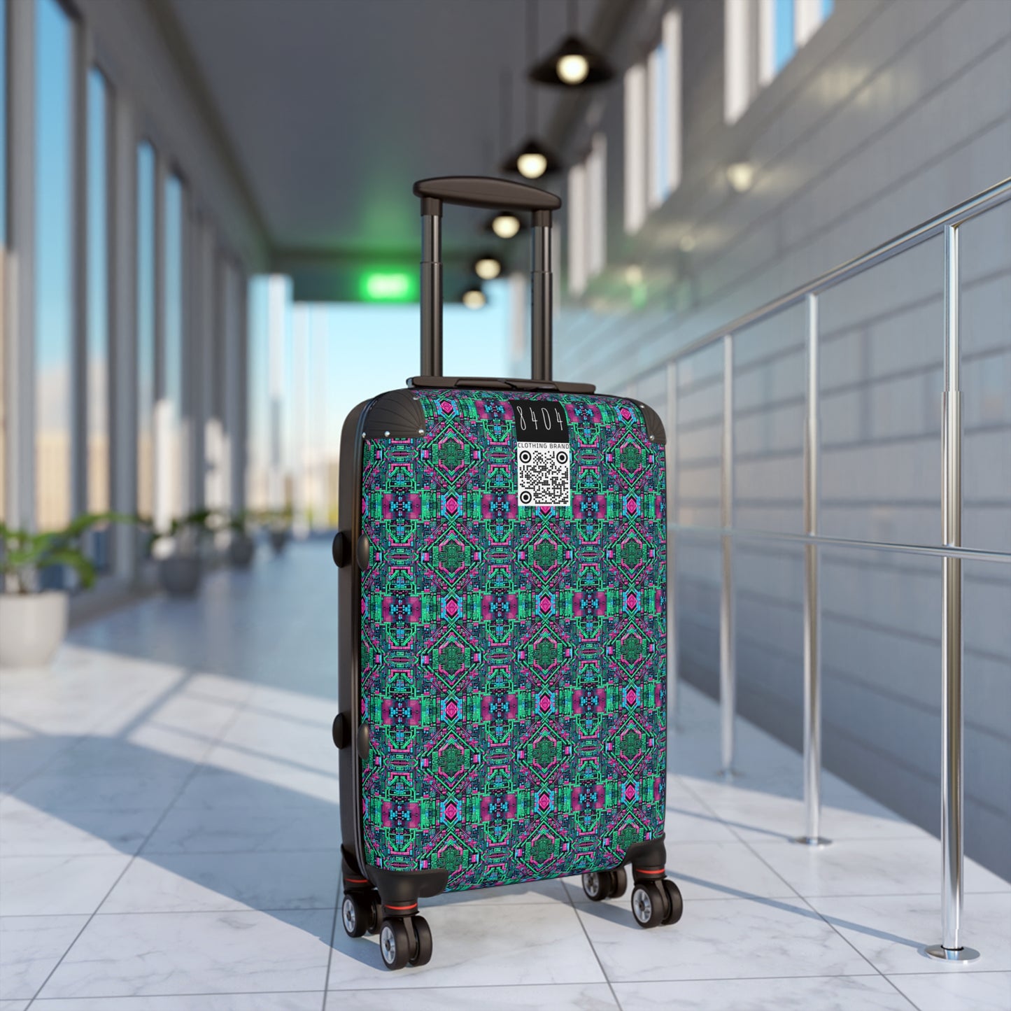 Digital Glitch Vibes Tech-Inspired Streetwear Suitcase - 8404 Design-71
