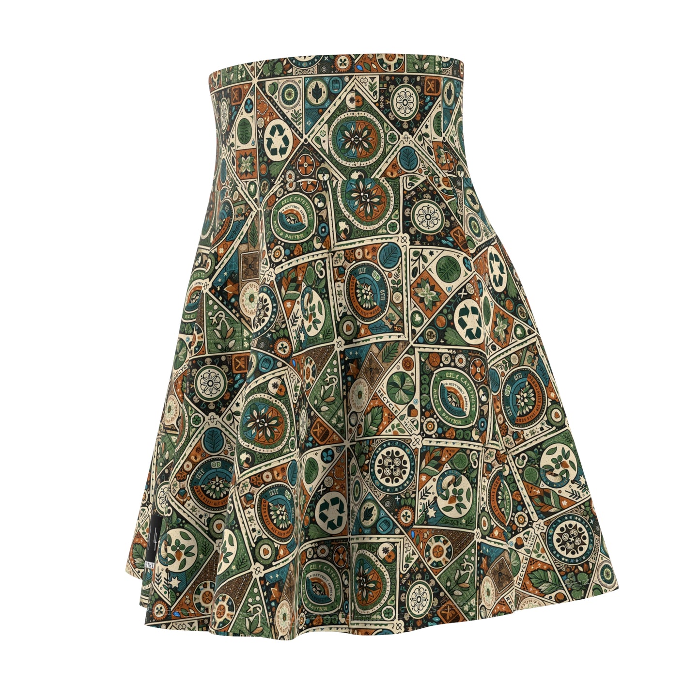 Sustainable Streetwear Sustainability-conscious Urban Style Women's Skater Skirt - 8404 Design-67