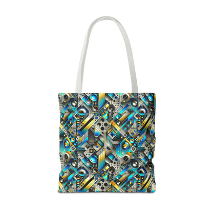 Tech Art Fusion Tech-Forward Streetwear Tote Bag - 8404 Design-50