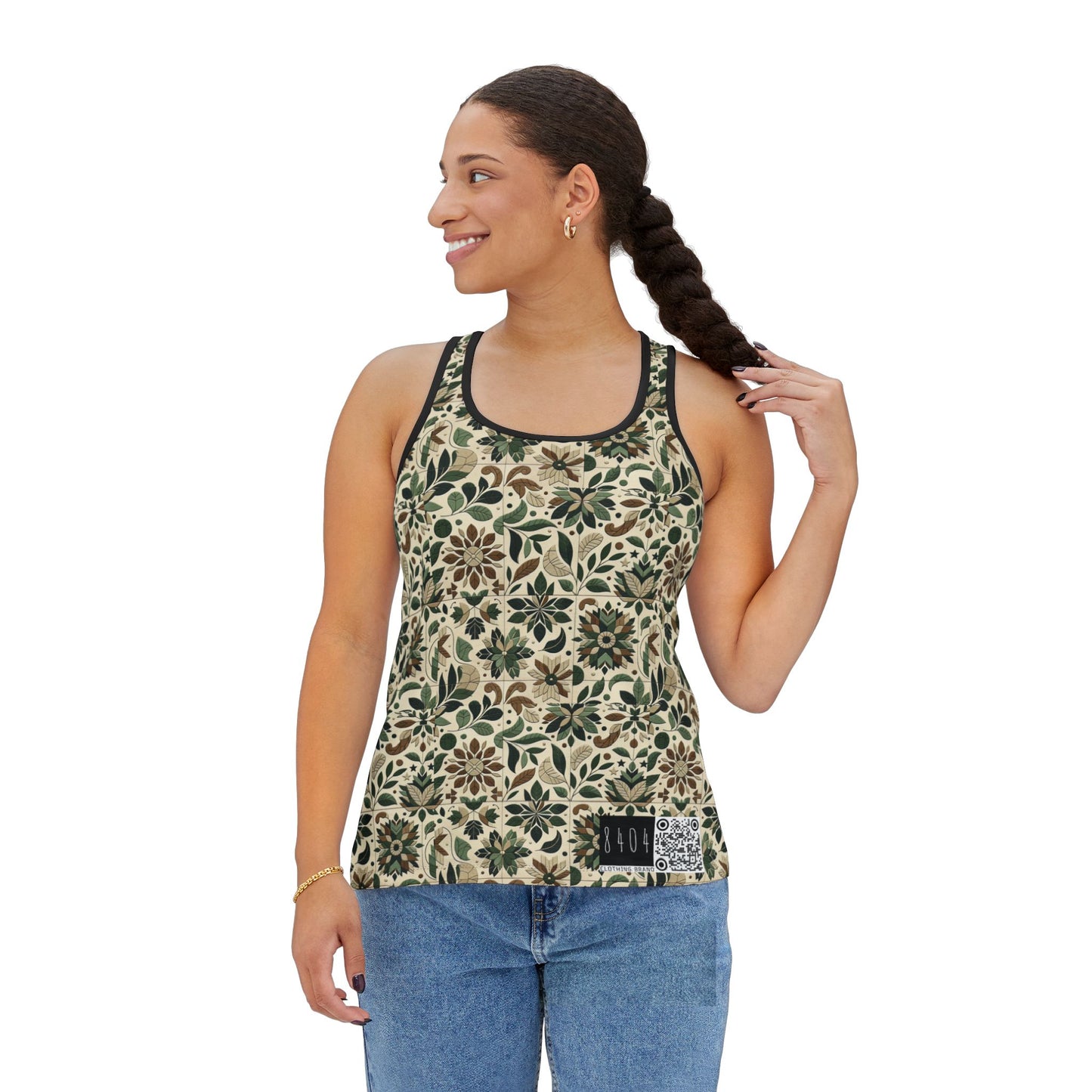 Streetwear Sustainability Environmentally Conscious Streetwear with a Natural Aesthetic Women's Tank Top - 8404 Design-56