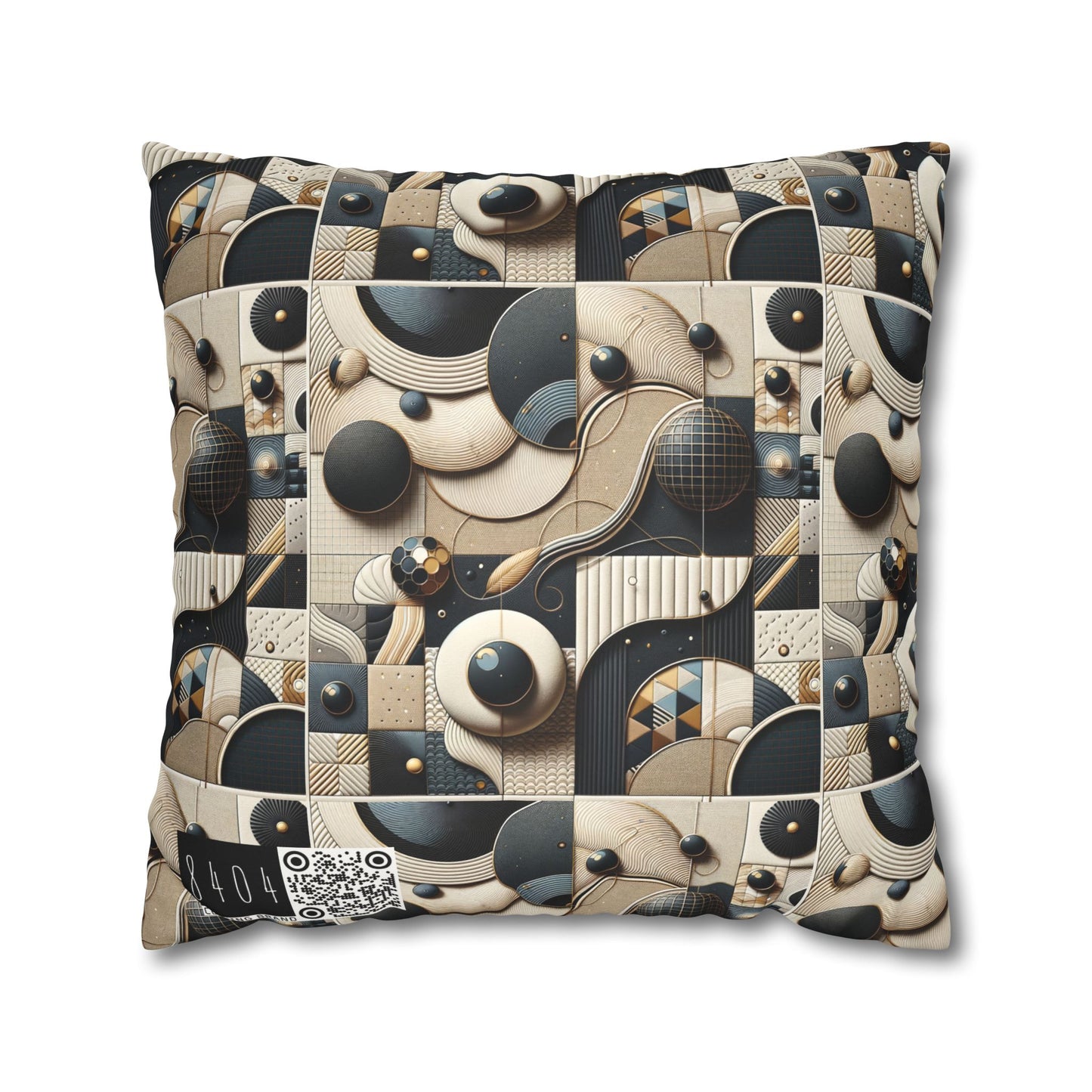 Tech-forward Luxe Streetwear Tech Luxe Fusion Faux Suede Square Pillowcase - 8404 Design-71