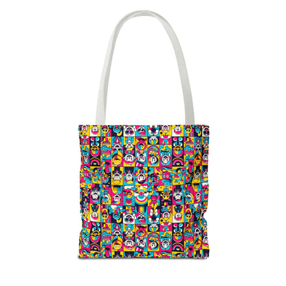 Neon Pop Playful Pop Culture Mashup Tote Bag - 8404 Design-60