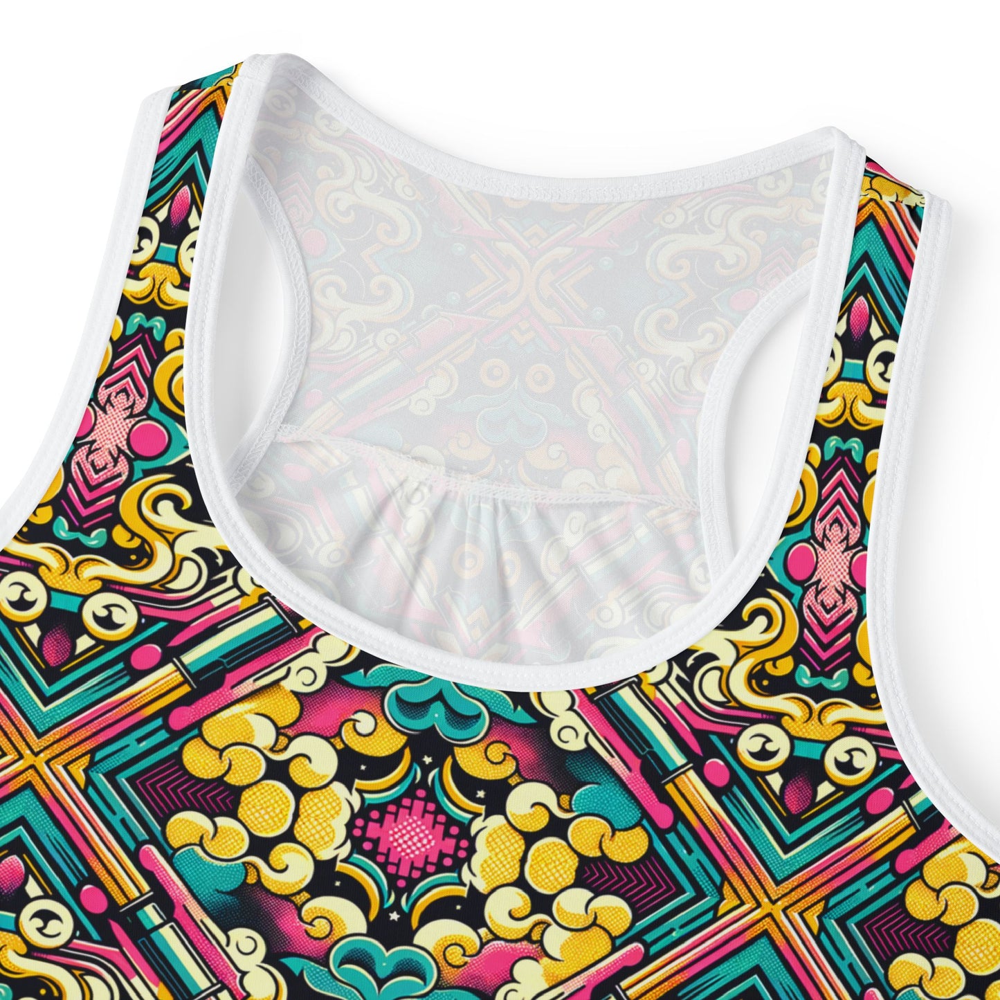 Neon Pop Art Revival Pop Culture Retro Women's Tank Top - 8404 Design-59