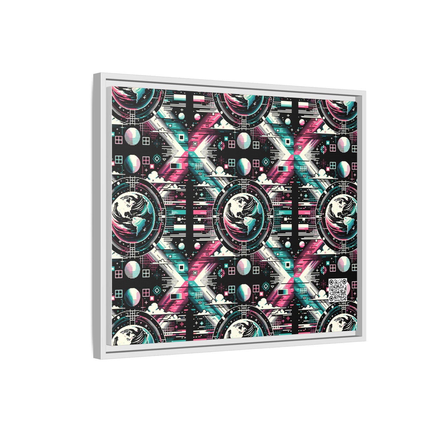 Digital Artistry Digital-native Streetwear Matte Canvas, Framed (multi-color) - 8404 Design-62 B