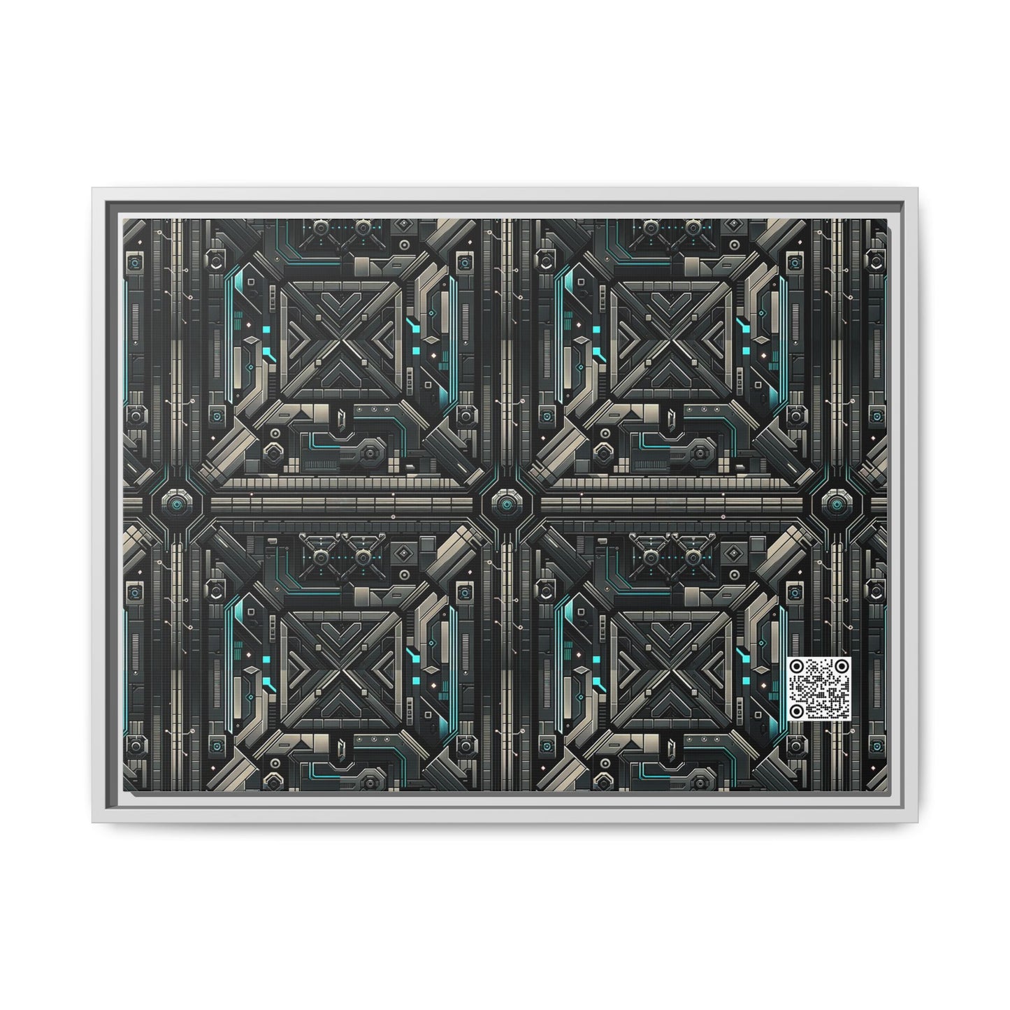 Tech Noir Futuristic Tech Aesthetic with a Dark Twist Matte Canvas, Framed (multi-color) - 8404 Design-59 A