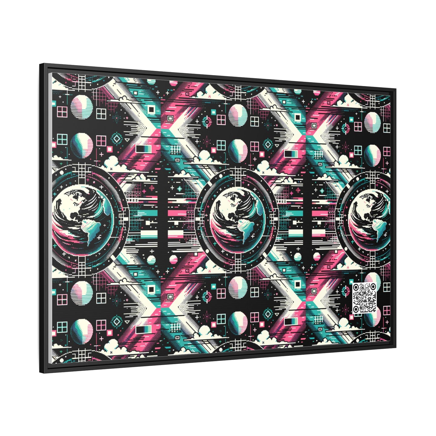 Digital Artistry Digital-native Streetwear Matte Canvas, Framed (multi-color) - 8404 Design-62 A