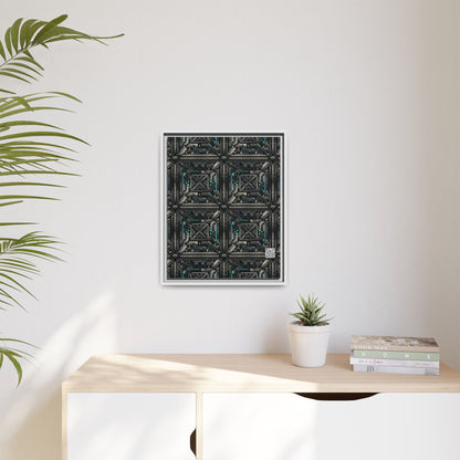 Tech Noir Futuristic Tech Aesthetic with a Dark Twist Matte Canvas, Framed (multi-color) - 8404 Design-59 A