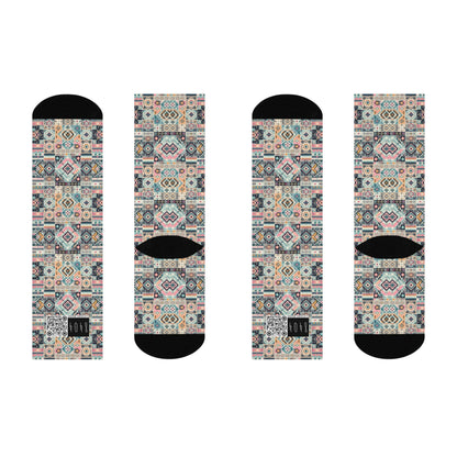 Digital Artisanal Fusion Digital Artisanal Cushioned Crew Socks - 8404 Design-55