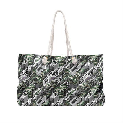 Tech Camo Fusion Tech-Forward Streetwear With a Futuristic Edge Weekender Bag - 8404 Design-46
