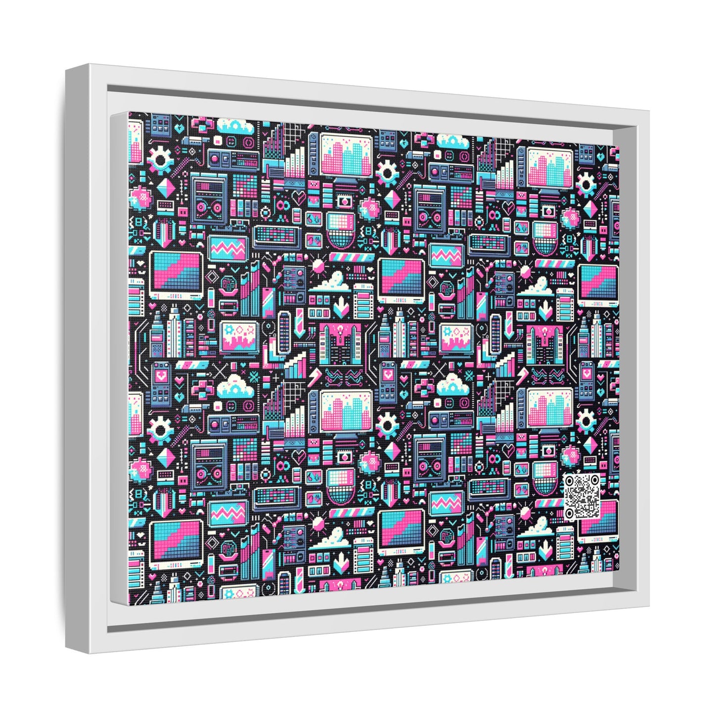 Digital Rebellion Youthful Streetwear with a Rebellious Digital Twist Matte Canvas, Framed (multi-color) - 8404 Design-71 A