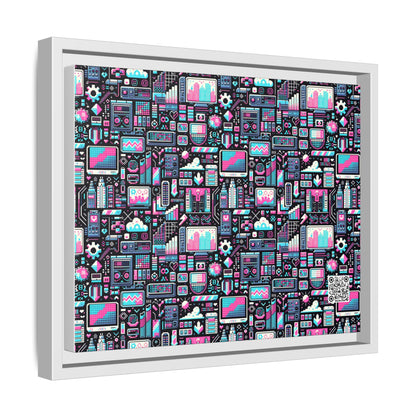 Digital Rebellion Youthful Streetwear with a Rebellious Digital Twist Matte Canvas, Framed (multi-color) - 8404 Design-71 A