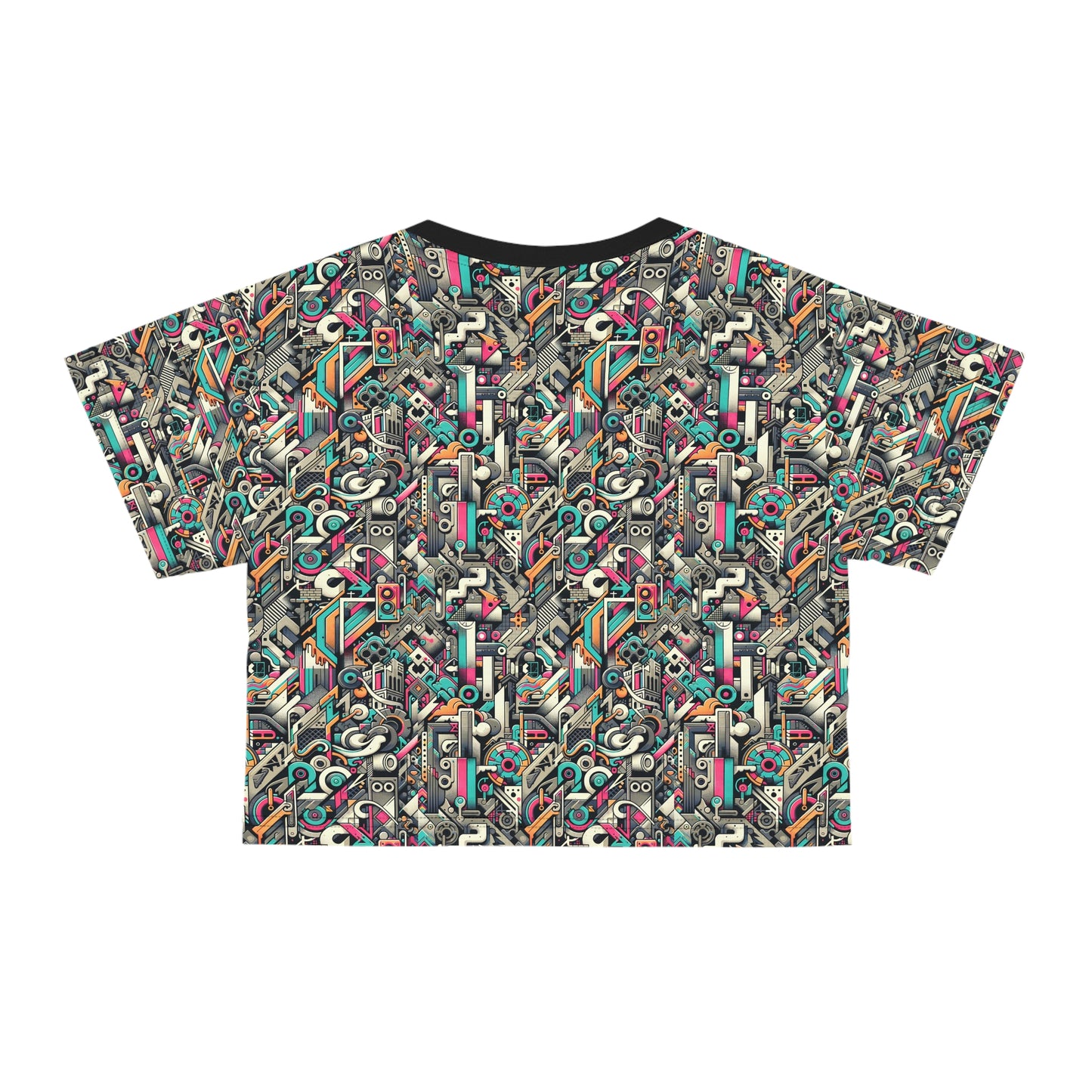 Digital Street Art Urban Street Style Crop Tee - 8404 Design-74