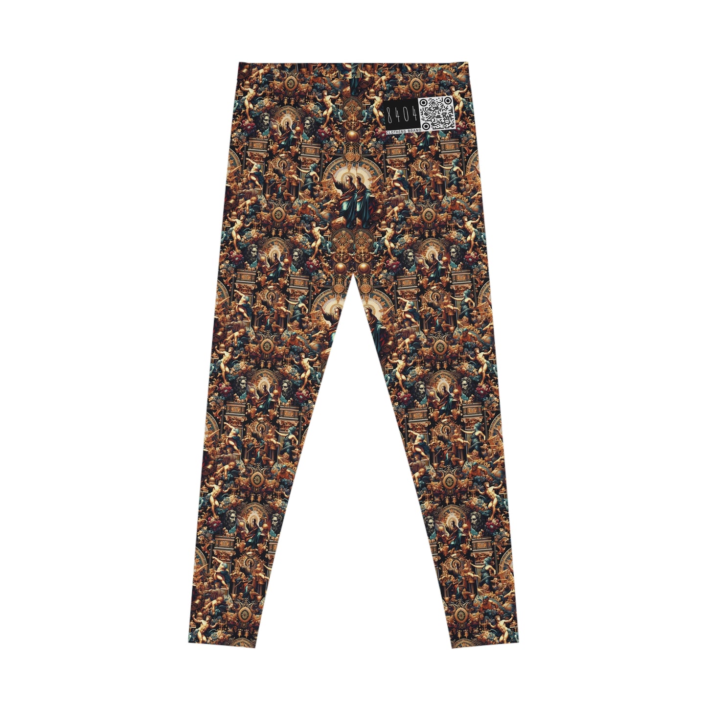 Digital Renaissance Luxurious Streetwear Inspired By Classical Art With a Modern Twist Stretch Leggings - 8404 Design-64