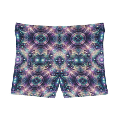 Iridescent Tech Fusion Tech-Forward Streetwear Women's Shorts - 8404 Design-61