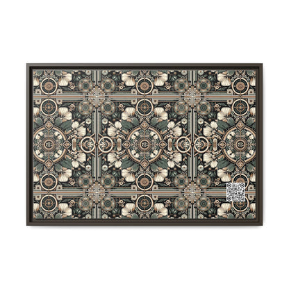 Cyber Garden Party Tech Garden Extravaganza Matte Canvas, Framed (multi-Color) - 8404 Design-66 A