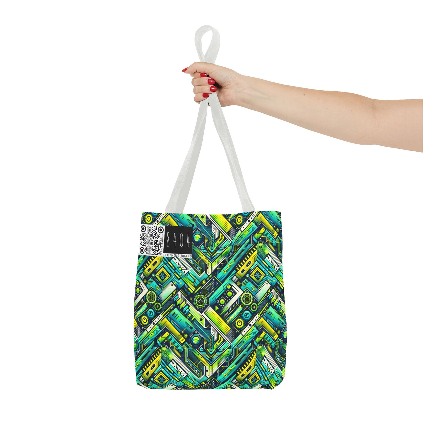 Tech-Infused Neon Tech-Forward Streetwear Tote Bag - 8404 Design-52