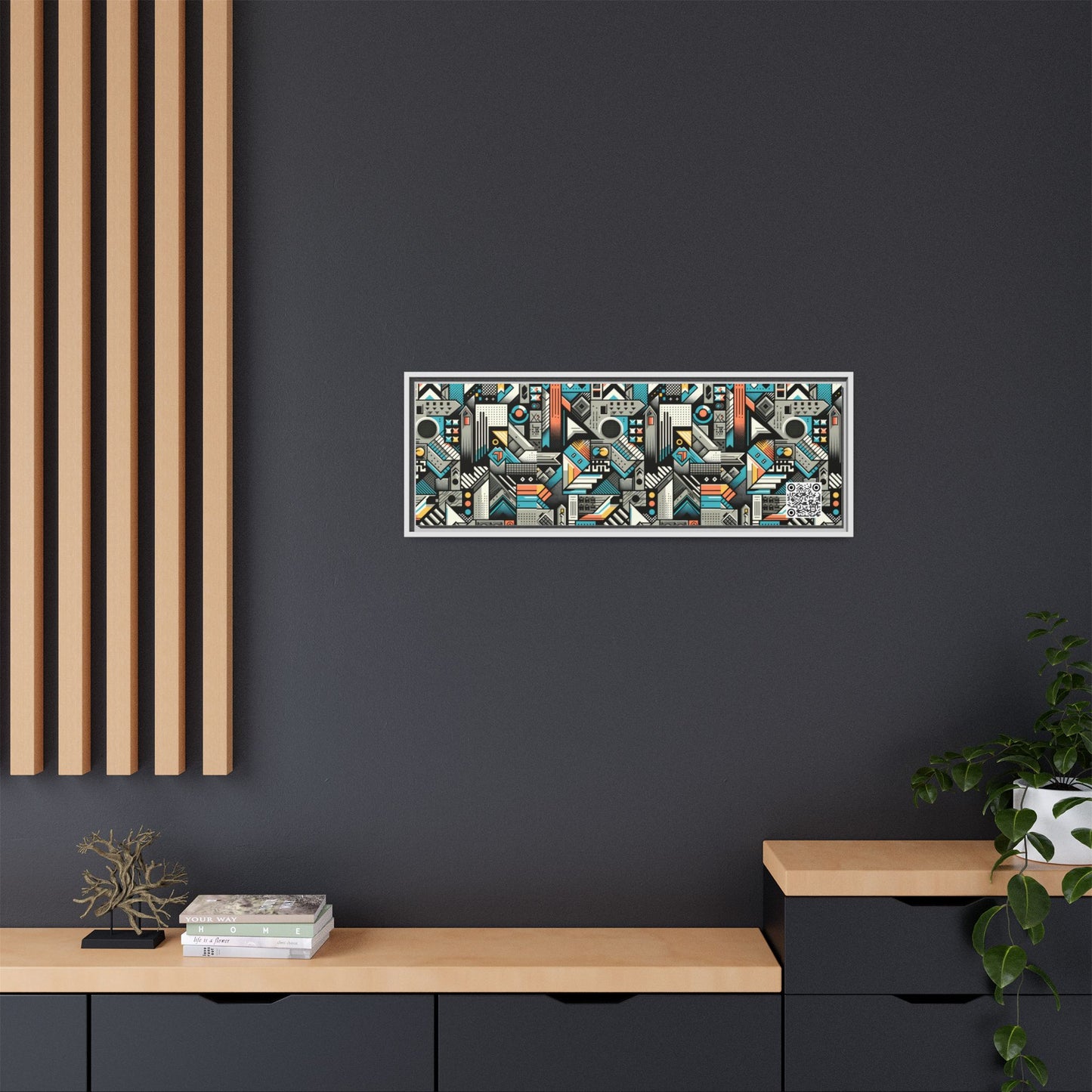 Digital Street Art Urban Street Style Matte Canvas, Framed (multi-color) - 8404 Design-81 B